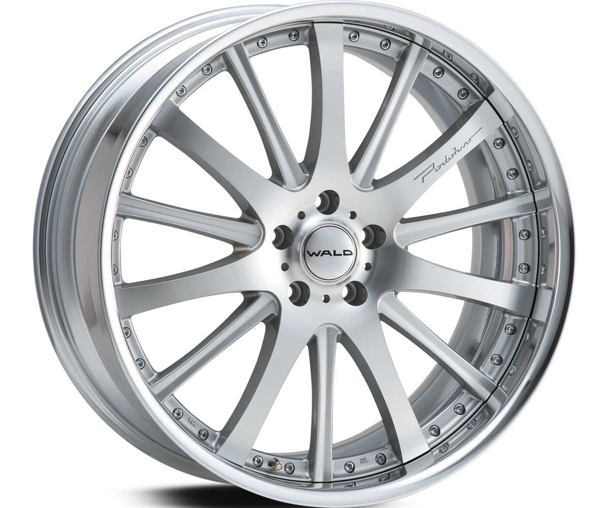 WALD Portofino P12C 2-piece forged wheel in Silver Polish with Alumite rim