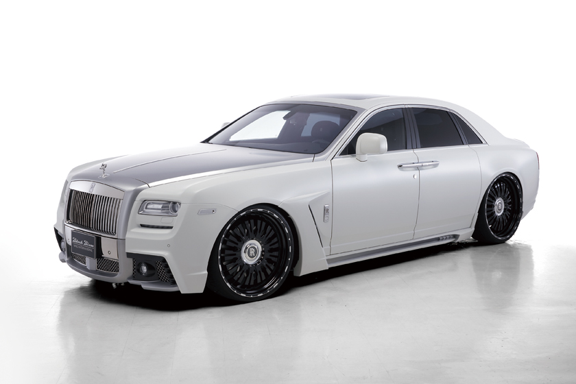 Rolls-Royce Ghost WALD Black Bison Edition — front three-quarter studio view with WALD wheels