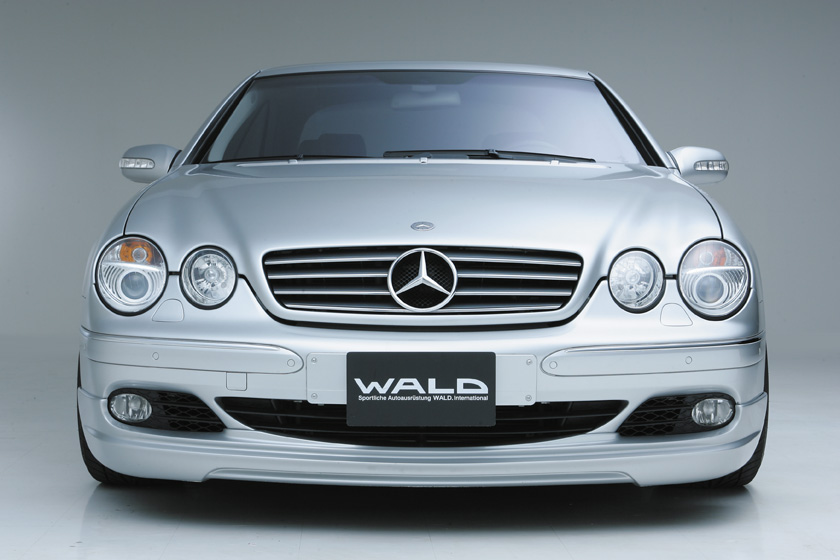 WALD CL-Class C215 front lip spoiler — head-on front view