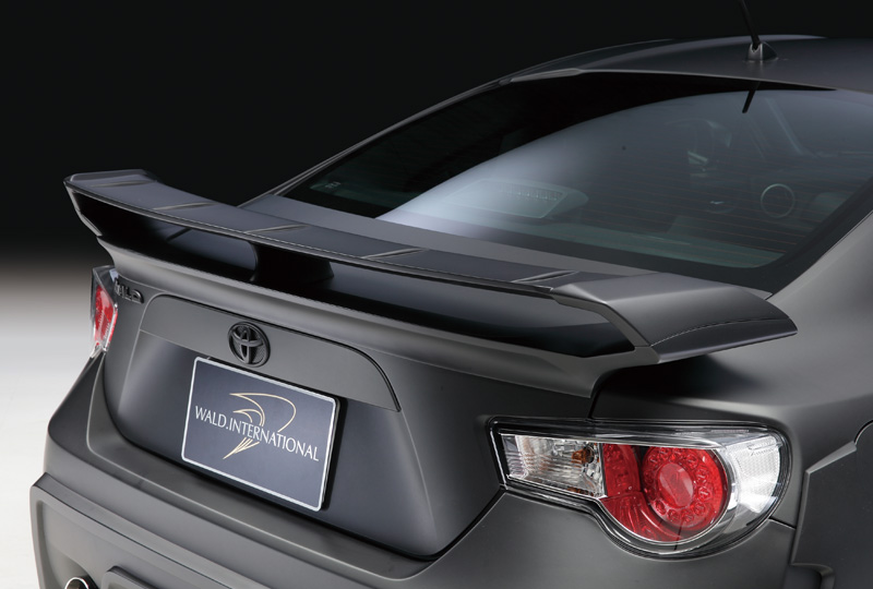 WALD Toyota 86 ZN6 rear wing detail mounted on the boot lid