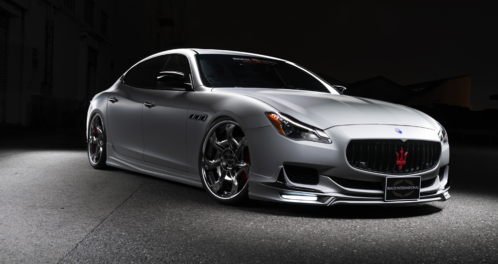 WALD Maserati Quattroporte Executive Line front three-quarter view on WALD forged wheels