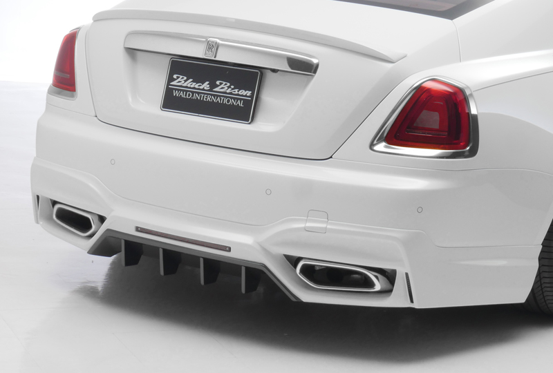 Rolls-Royce Wraith WALD rear skirt spoiler detail with diffuser and stainless exhaust tips
